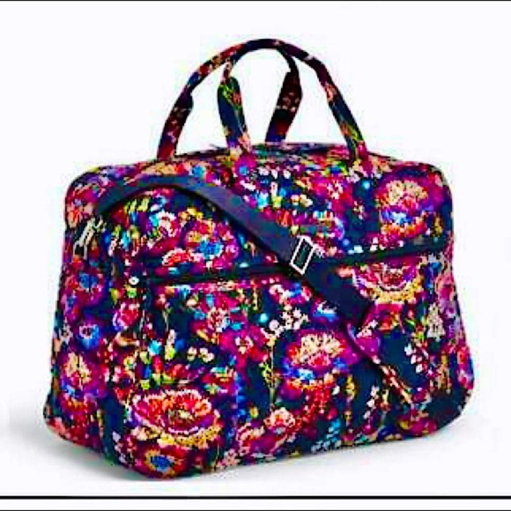 Vera Bradley Grand Travelr Bag Midnight Wildflower
